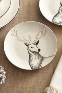 $17 for four BUY NOW Your holiday breakfast needs this adorable set of matching reindeer plates. Rudolph would approve. 