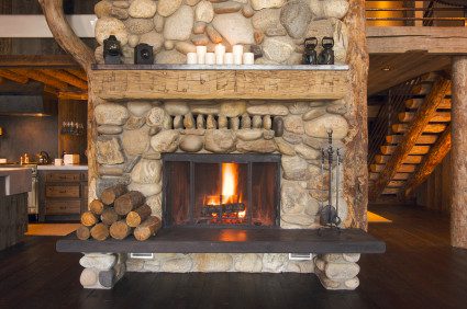 Wood Burning Fireplace